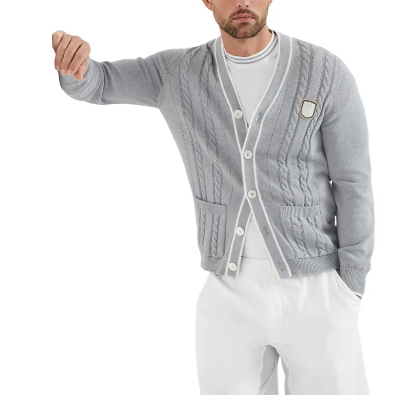 Brunello Cucinelli Logo Patch Knitted Cardigan-3