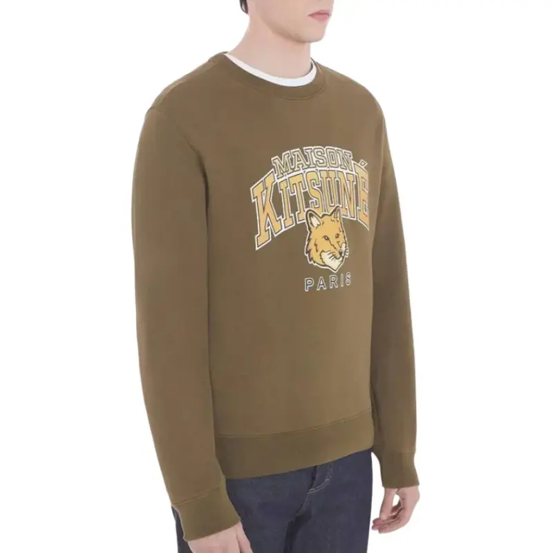 Maison Kitsune Logo Printed Crewneck Sweatshirt-3