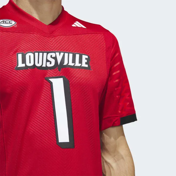 Adidas Free Shipping With AdiClub Louisville Football Home Jersey-5