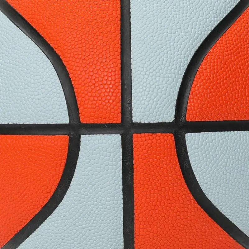 Nike Artificial Leather Basketball Orange Gray Size 7 Training Unisex-3