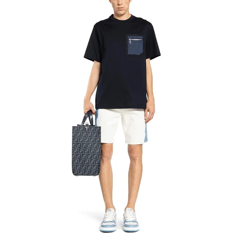 FENDI Bleach Shaded Denim Bermuda Shorts-2