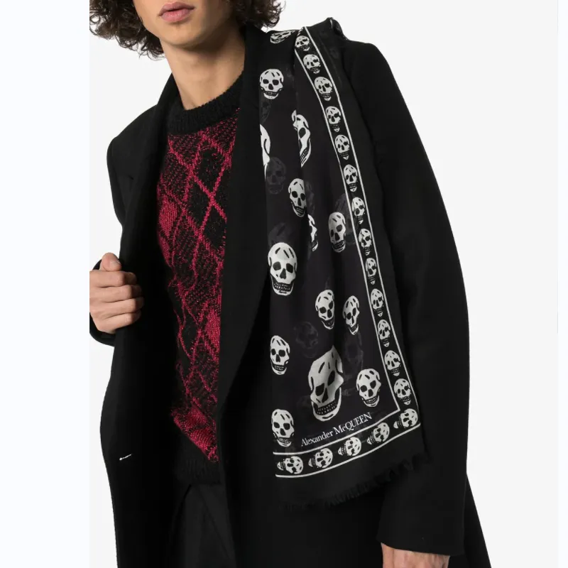 Alexander McQueen Skull Printed Scarf-5