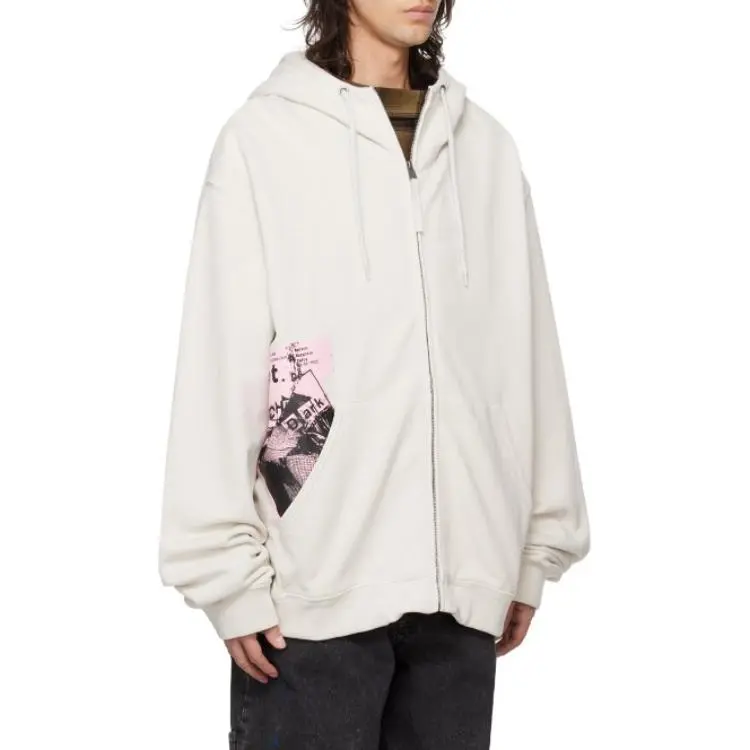 Maison Margiela Invitation Cotton Zip Hoodie-3