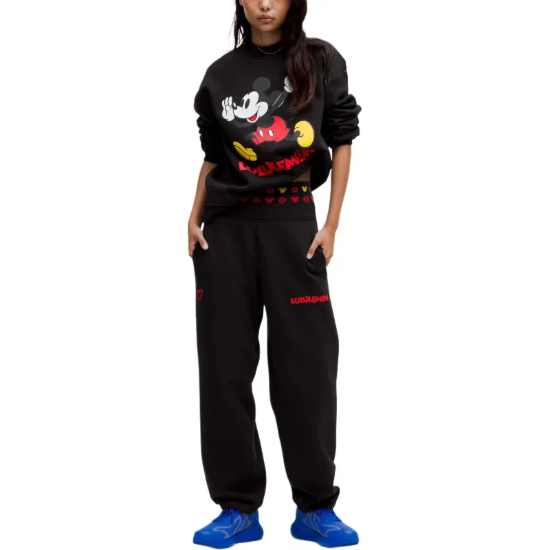 Lululemon x Disney FleeceHeavyweight Knitted Sports Pants Women's Black-1