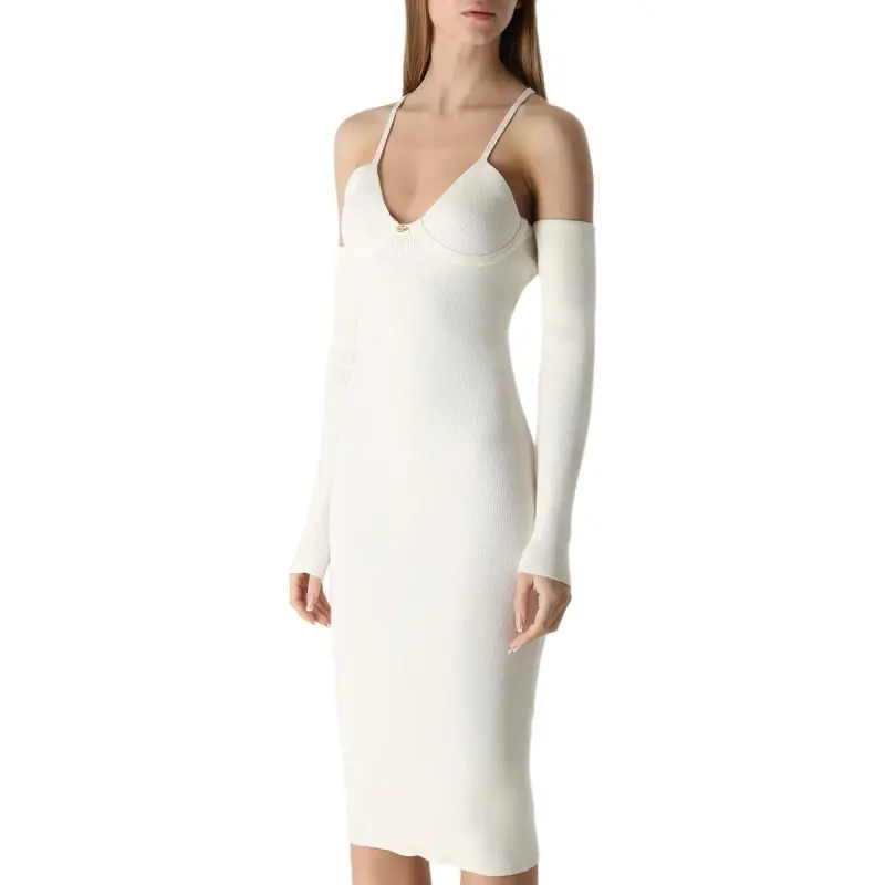 Blumarine Long-Sleeved Dresses Women's White-2