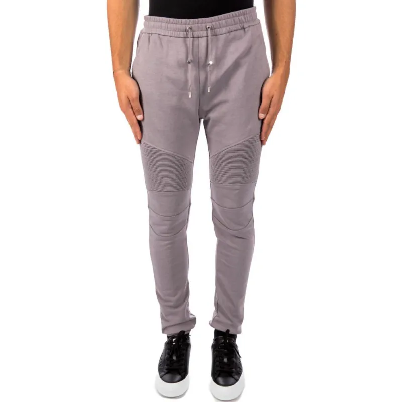 BALMAIN Knitted Sweatpants Men's Gray-6