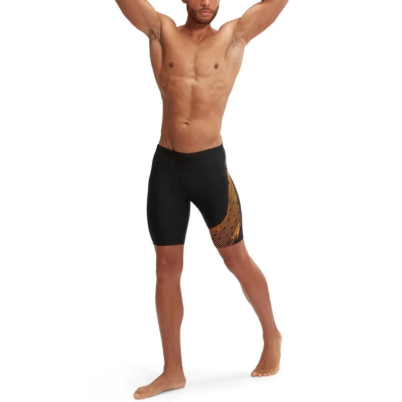 Speedo Swimming Shorts Men's Black/Citrus Peel Yellow-3