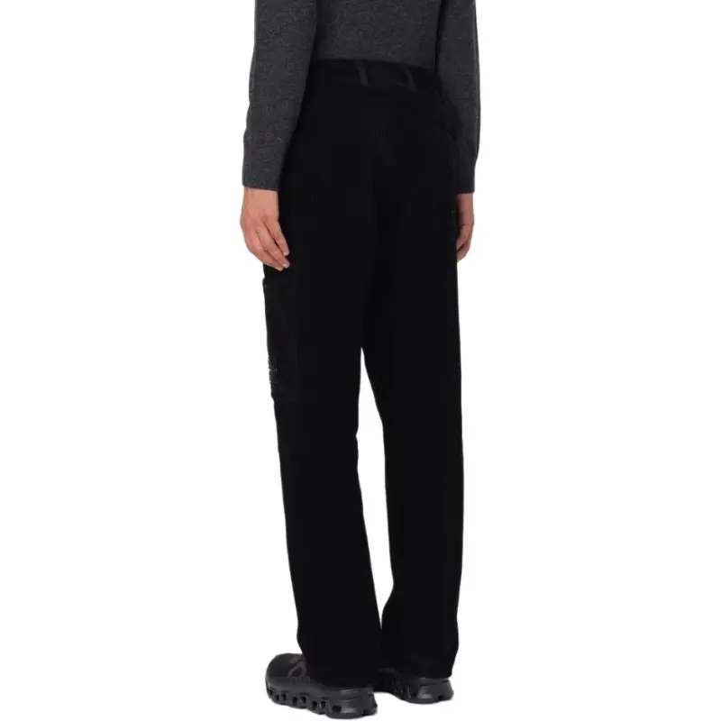 STONE ISLAND Logo Patch Corduroy Trousers-4
