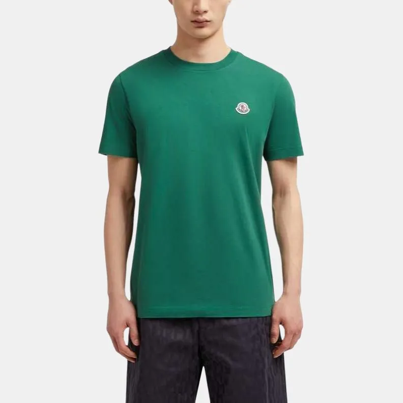 Moncler T Shirts Men 3 Pack White+Bottle Green+Marine Blue-3
