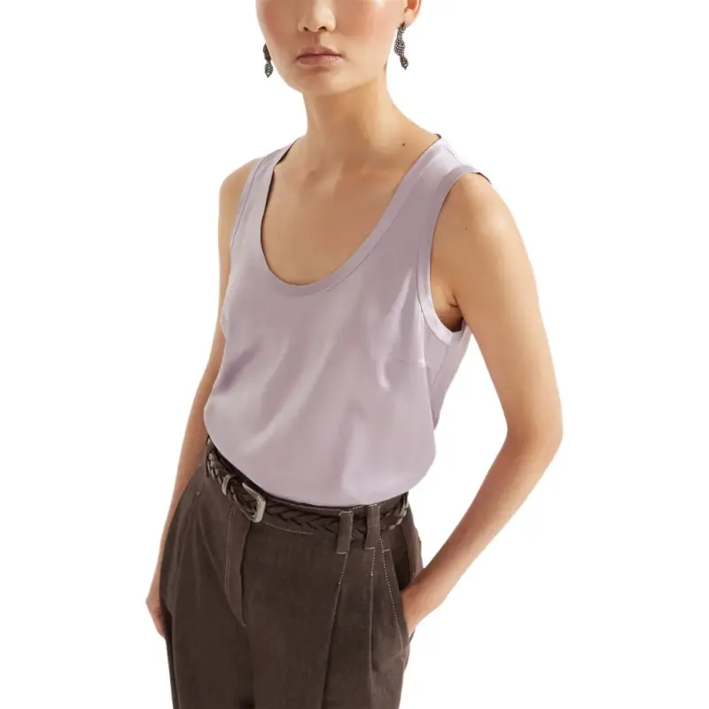 Brunello Cucinelli Satin Reversible Tank Top-3