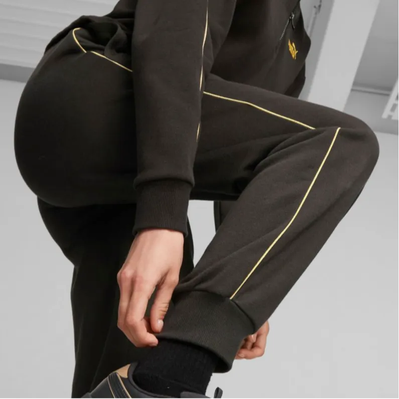 PUMA Essentials+MINIMAL GOLD Sweatpants Fleece Knitted Sweatpants Women's Black-4