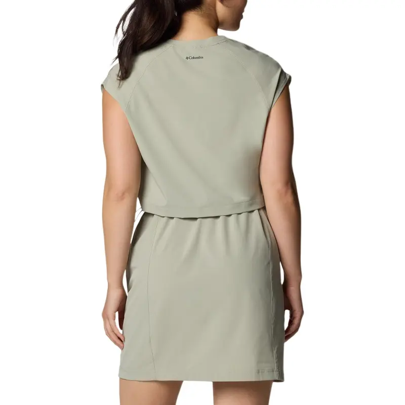 Columbia Short Sleeved Dress Women's Gray Green-1