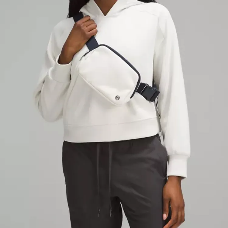 Lululemon Canvas Bag, One Shoulder Crossbody Fanny Pack Regular Women's White-5