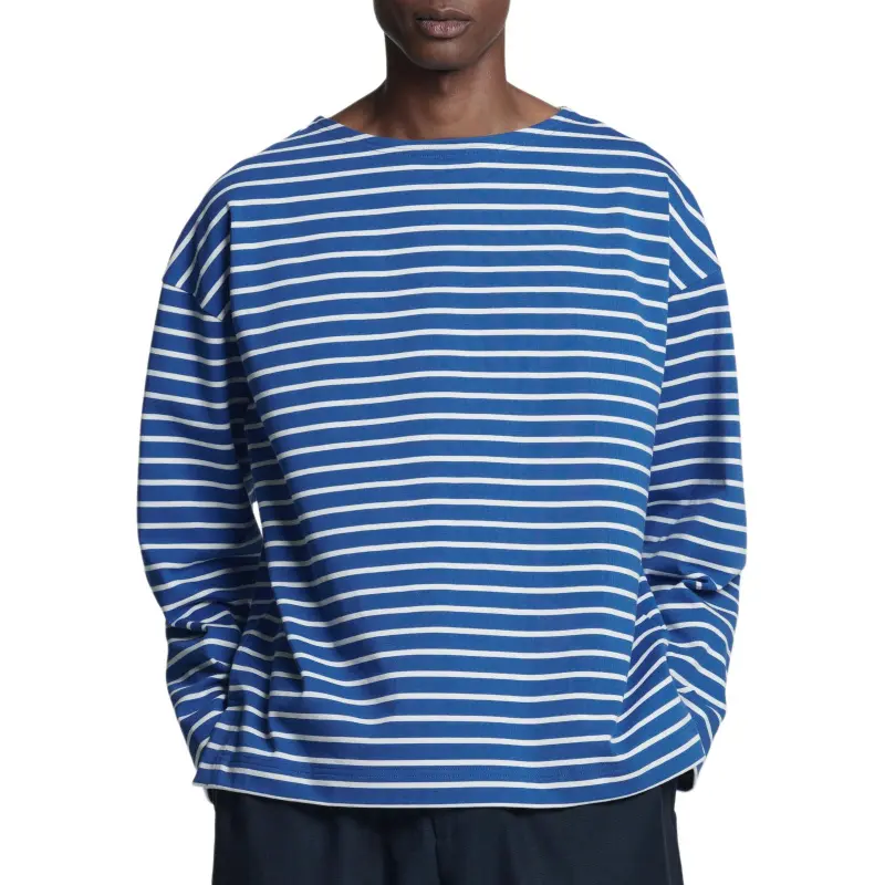 COS T Shirts Men Blue/White-1