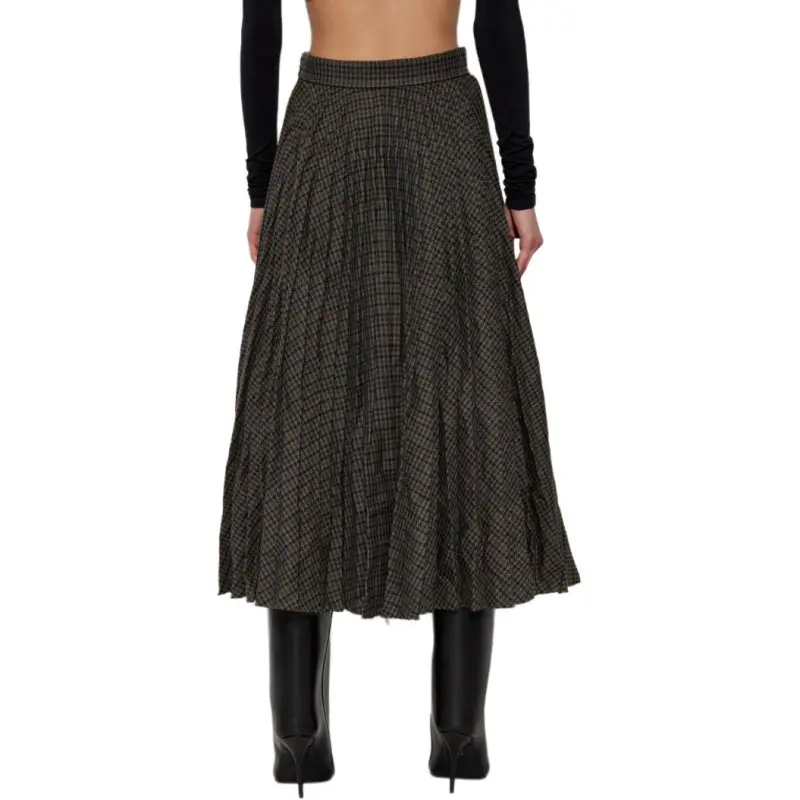 Balenciaga Checkered Pleated Skirt-2