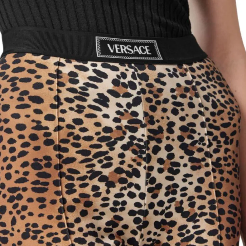 VERSACE Leopard print Stirrup Leggings-4
