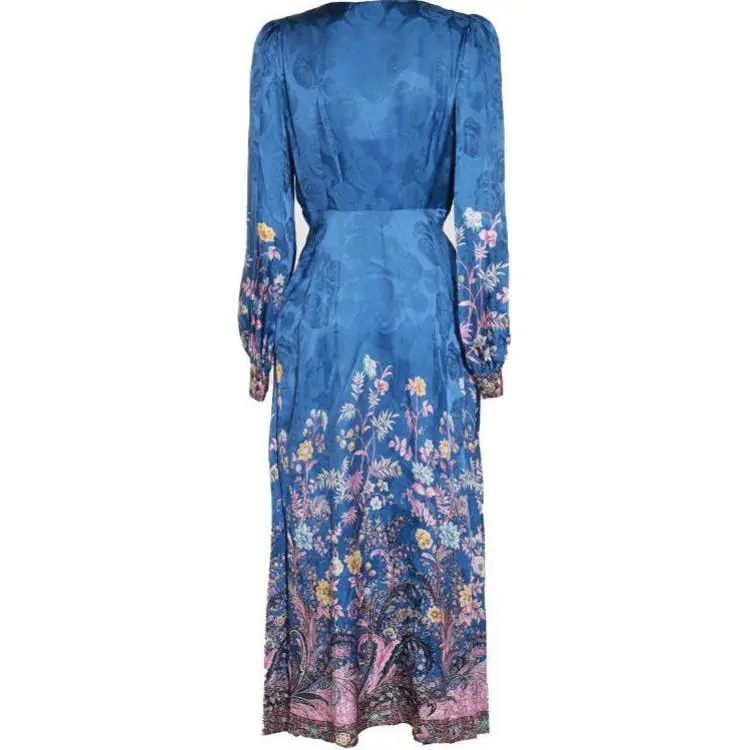 ETRO Printed V Neck Pleated Dress-1