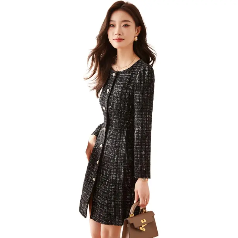 Still Quiet Long Sleeved Dress Women's Black-3