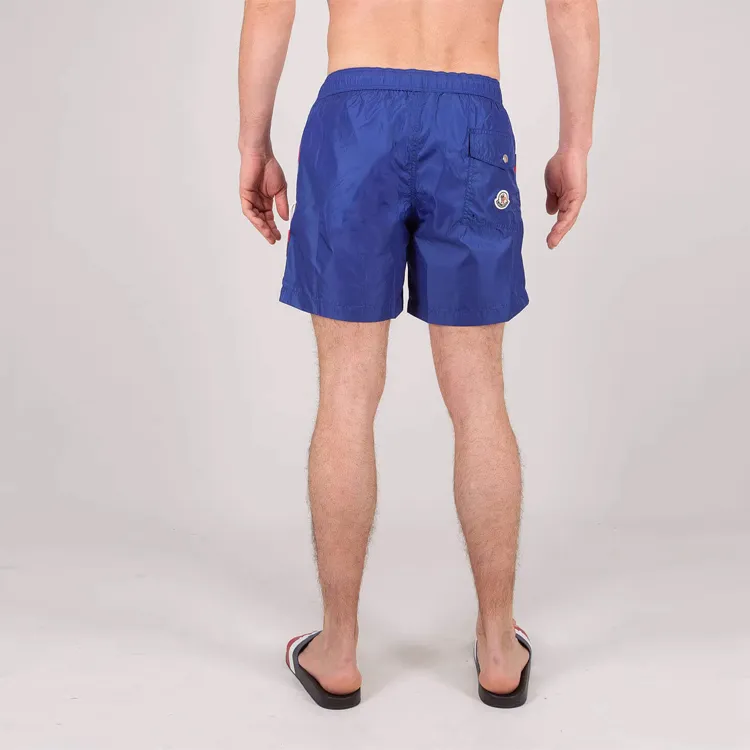 Moncler Logo Patch Drawstring Boxer Swim Shorts-3