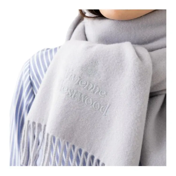 Vivienne Westwood Knit Scarves Unisex Coffee/Camel-4