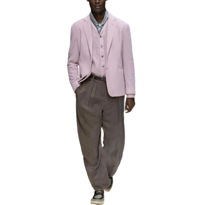GIORGIO ARMANI Regular fit Linen Shirt With Front Ribs-3