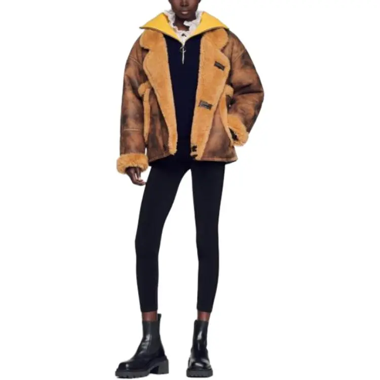 Sandro Jackets Women's Brown-4