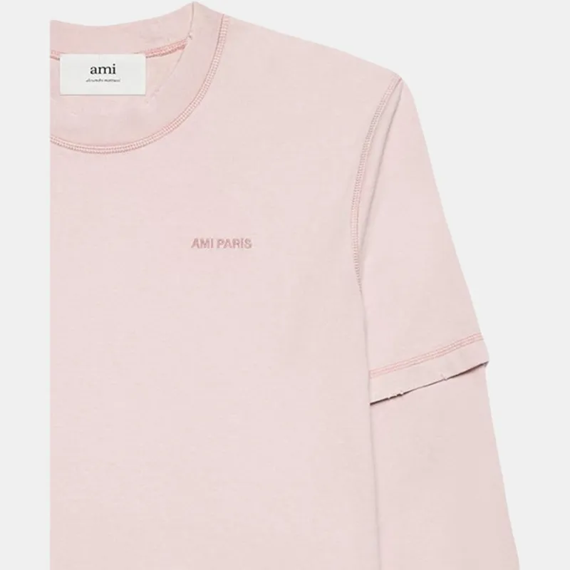 AMIPARIS FW23 T Shirt Unisex Nude Pink-1