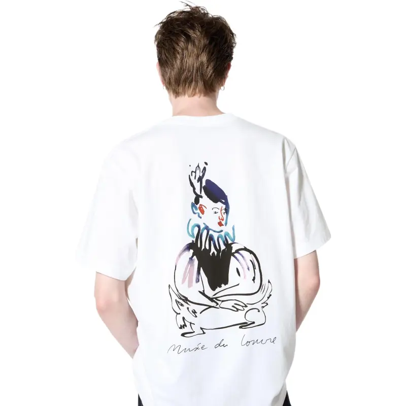 UNIQLO Louvre X Camille Henrot Collaboration T-Shirts Unisex White-4