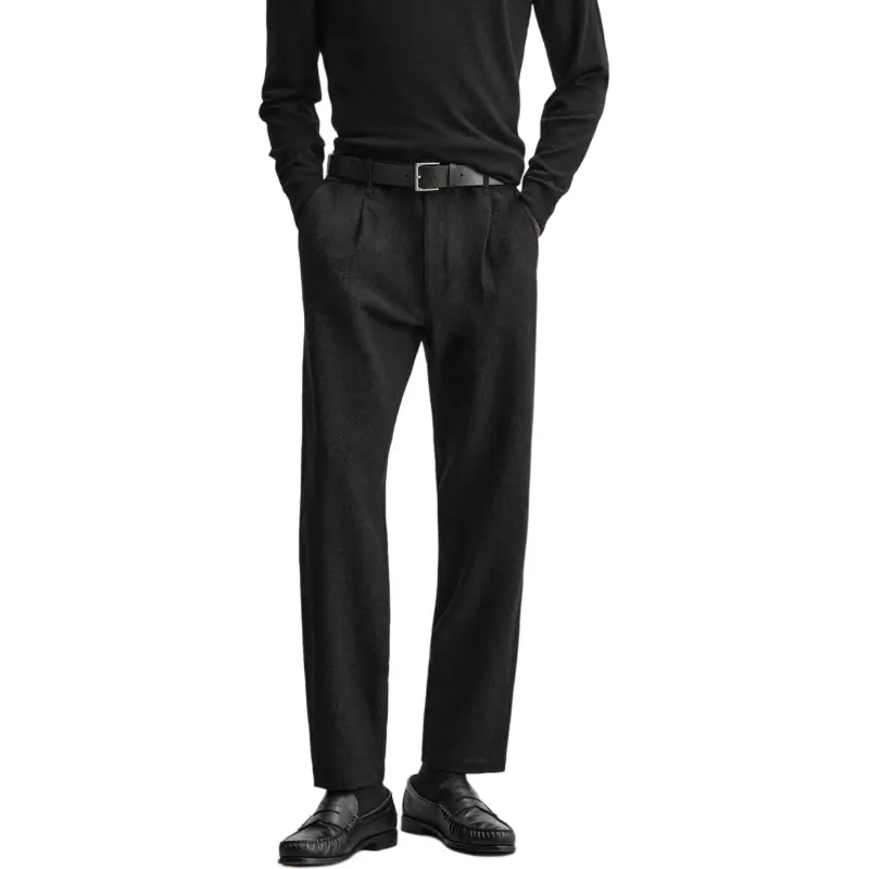 ZARA Casual Pants Men Black-4