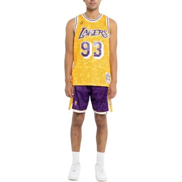 Bape X Mitchell & Ness Los Angeles Lakers Jersey-4