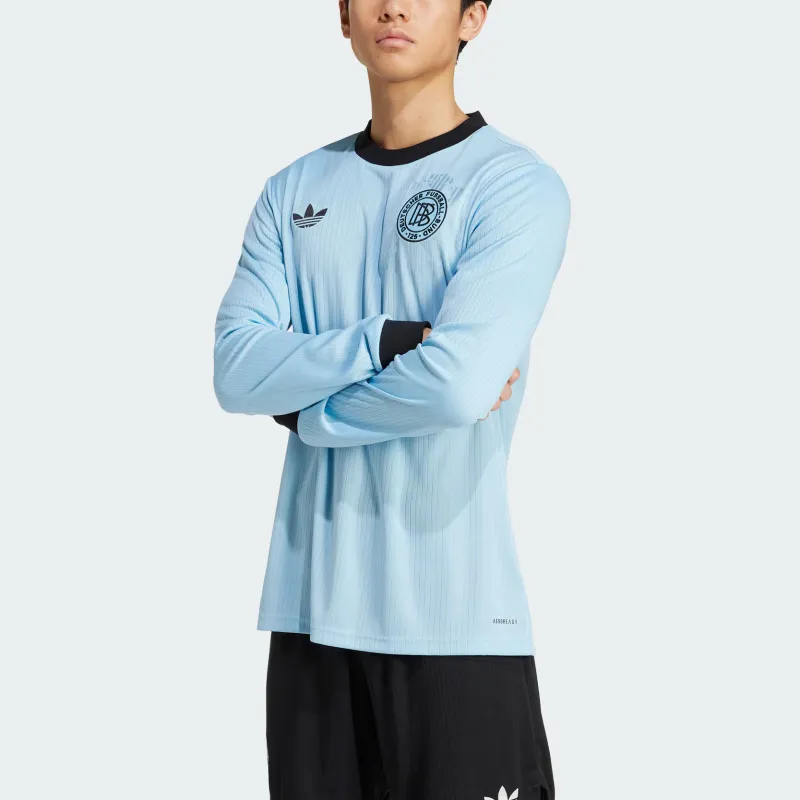 Adidas Originals ANNIVERSARY SS25 Soccer Jersey Men's Clear Blue/Black-5