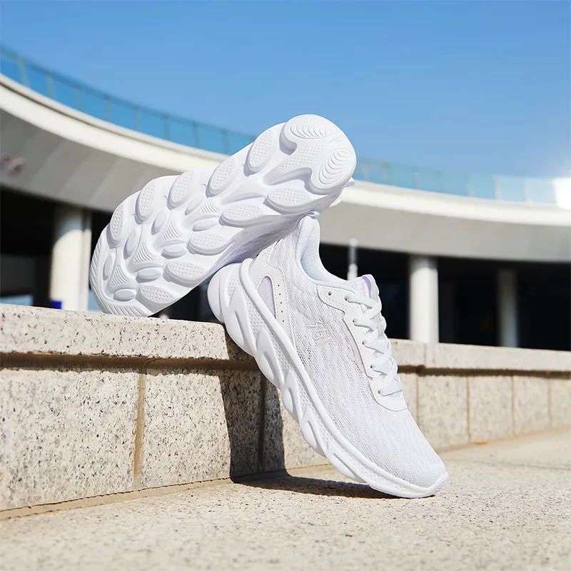 361° Cushioning Breathable Lightweight Low-Top Running Shoes Women's White Purple-12