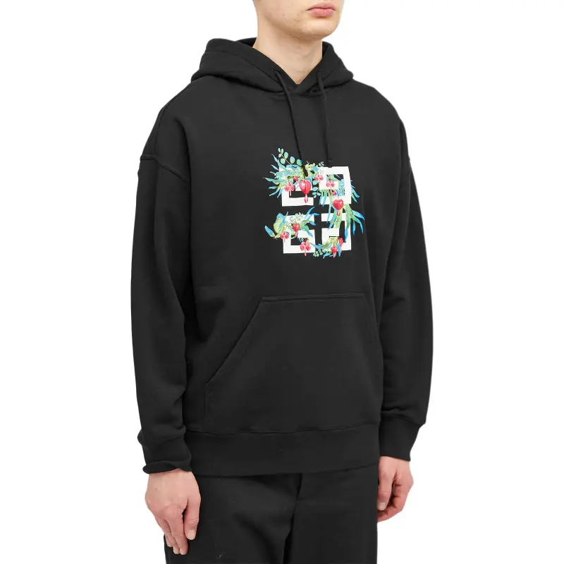 Givenchy 4G Floral Printed Drawstring Hoodie-4