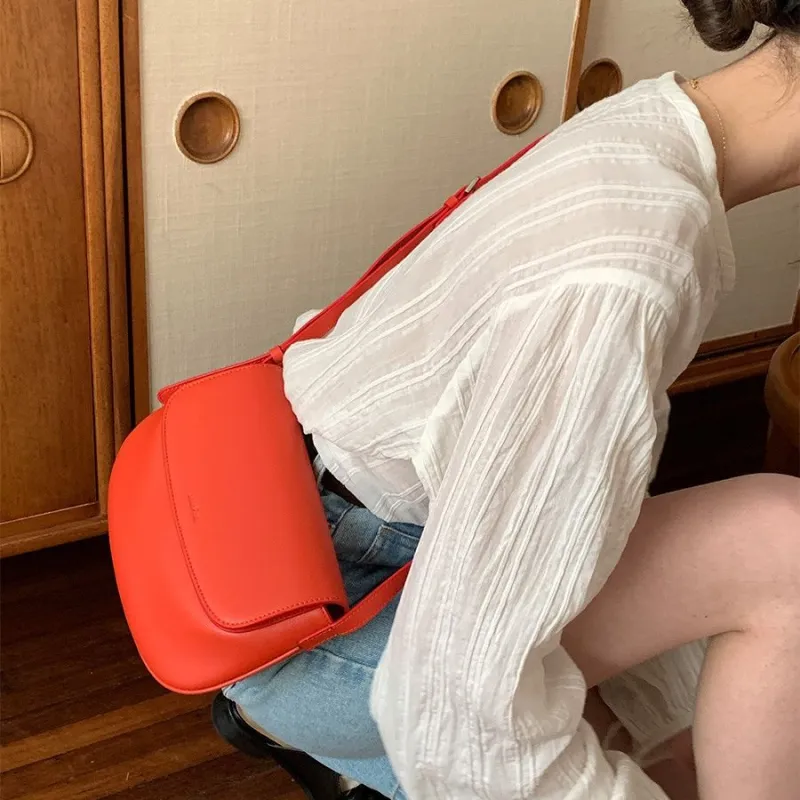 Shinpos Shoulder Bags Orange Red-3