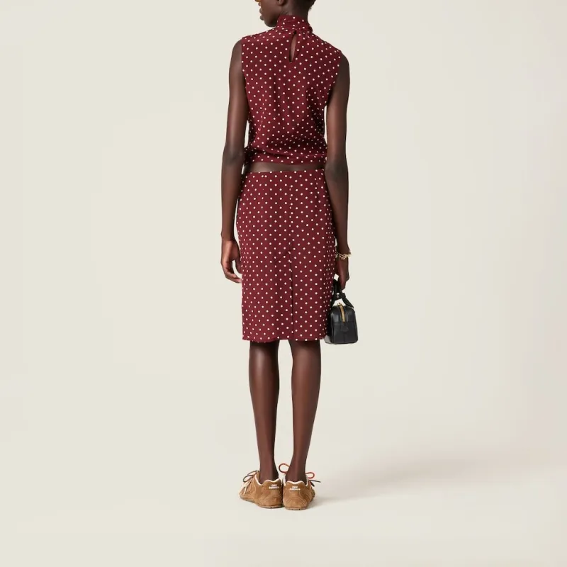 MIU MIU Casual Short Skirts Women's Burgundy-3