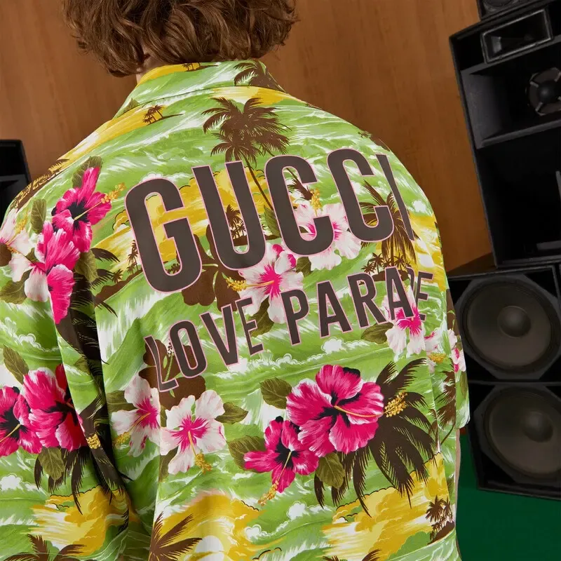 GUCCI Printed Bowling Shirt-4