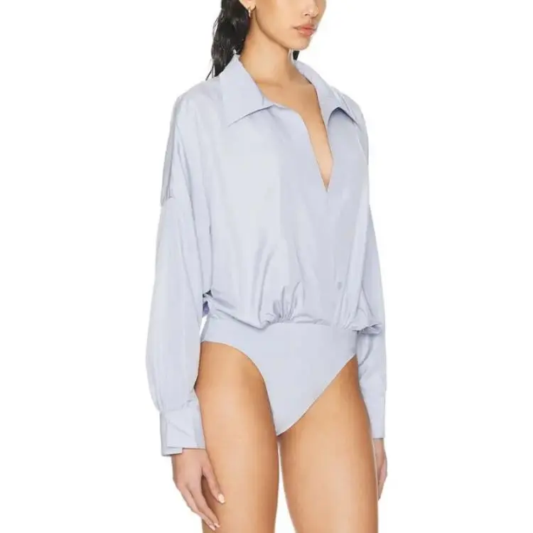 NORMA KAMALI Bodysuits Women's Light Blue-2