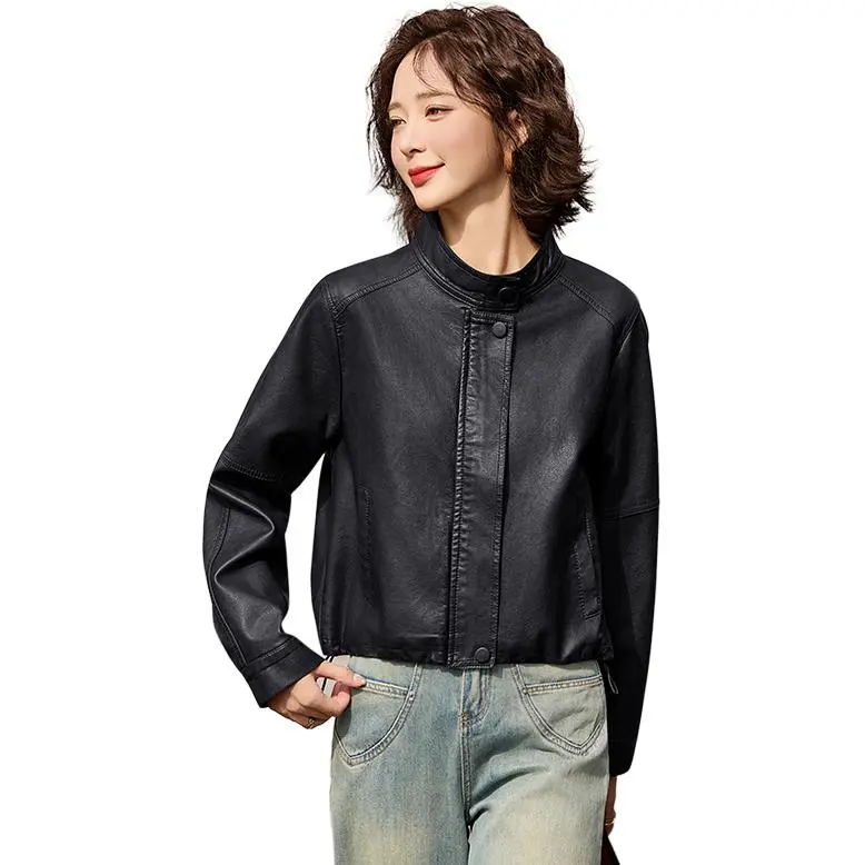 Yi Mengyuan Leather Jacket Women's-2