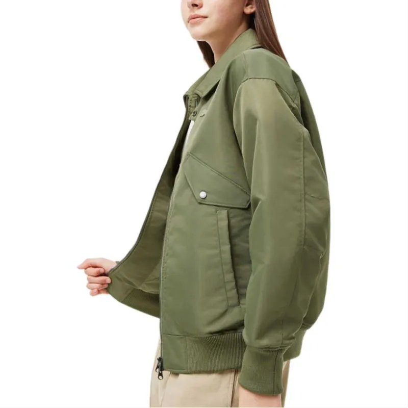 LACOSTE Jackets Coats Women's Khaki Green-2