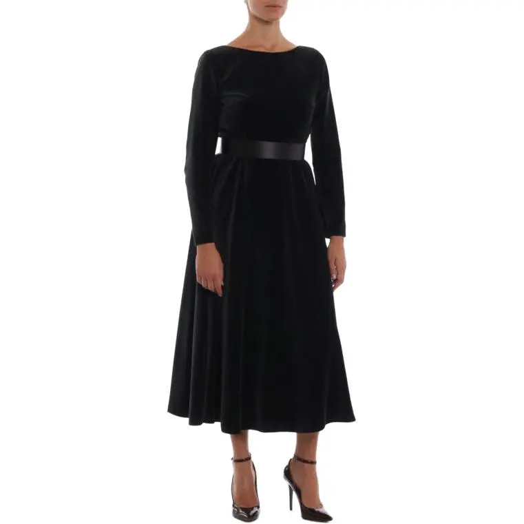 MaxMara Long Sleeved Dresses Women's Black-1