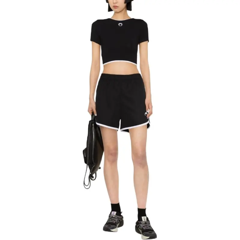 Marine Serre Casual Shorts Women's Black-1