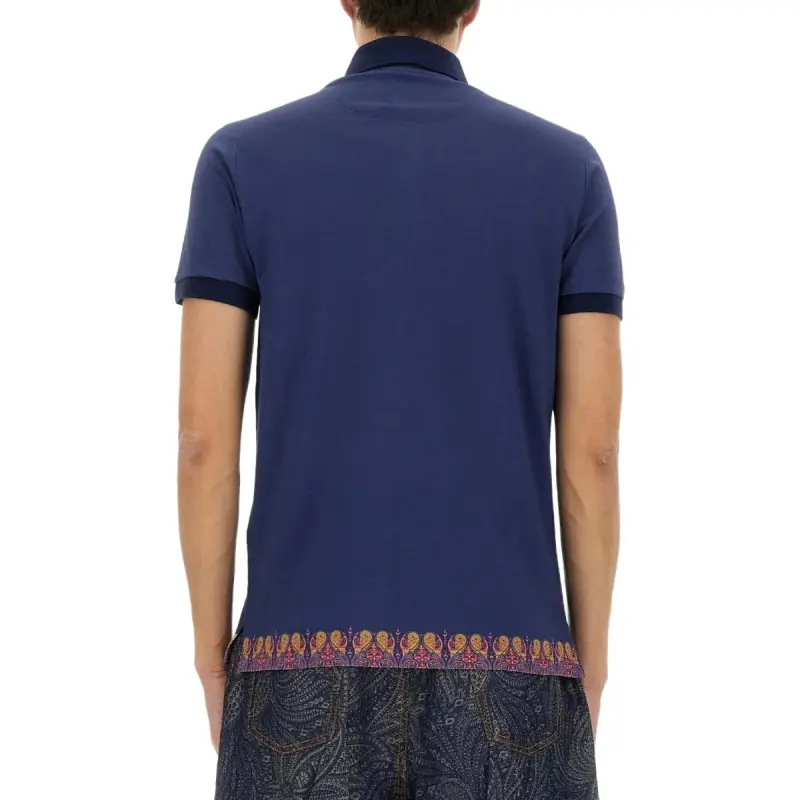 ETRO Paisley trim Polo Shirt-1