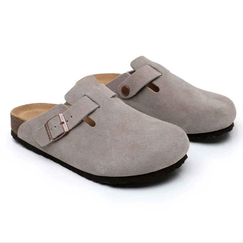 EBLIS HUNGI Cork Sole Slip-Resistant Abrasion-Resistant Wrap-toe Slippers Unisex-11