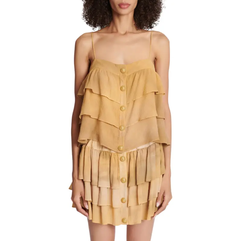 BALMAIN Slip Dresses Women's Brown-1