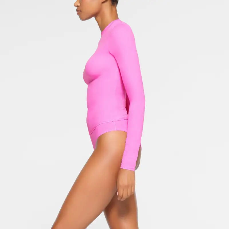 SKIMS FITS EVERYBODY LONG SLEEVE T-SHIRT T-Shirt Women's NEON ORCHID/Neon Orchid-2