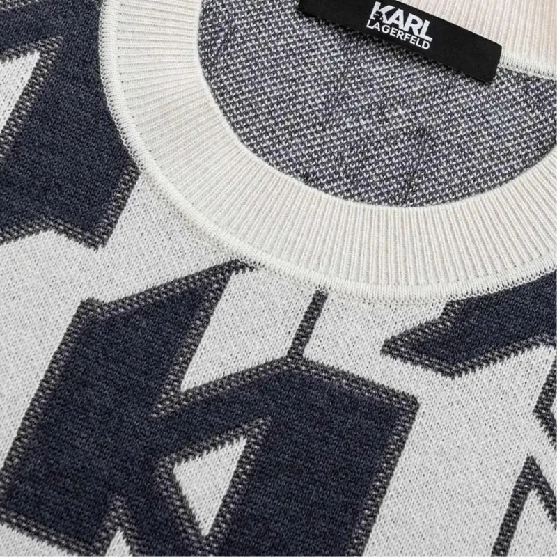 KARL LAGERFELD Sweater Men's Black White-3