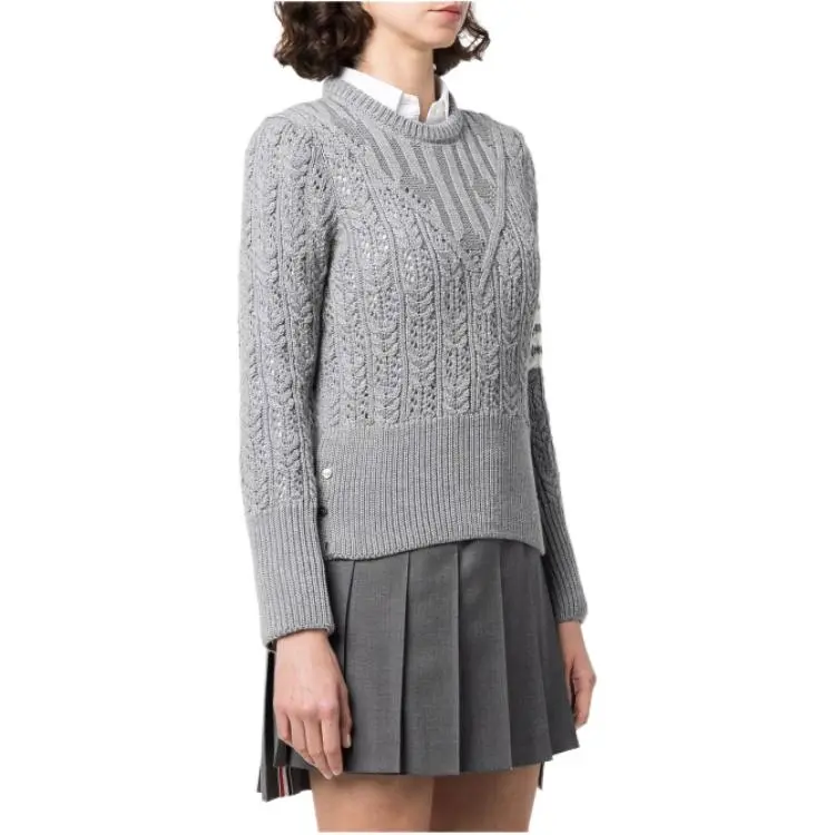 THOM BROWNE· SS22 Sweater Women's Gray-3