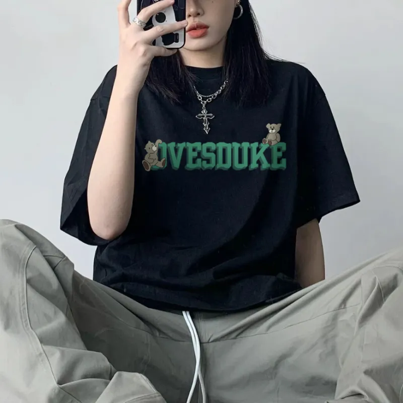 Cotton Shopping T Shirt Unisex Black-2