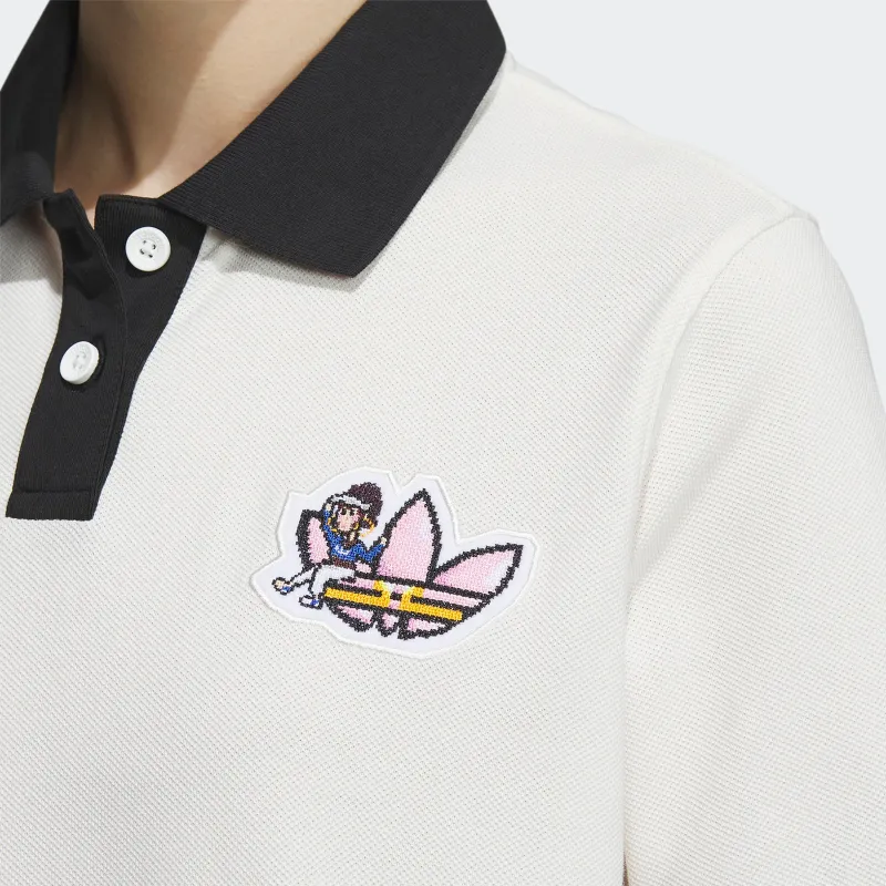 Tシャツ・カットソー adidas originals Monkey Kingdom Polo T-Shirt - PINK Adidas Originals Monkey Kingdom Co-Branded Series Polo Shirt
