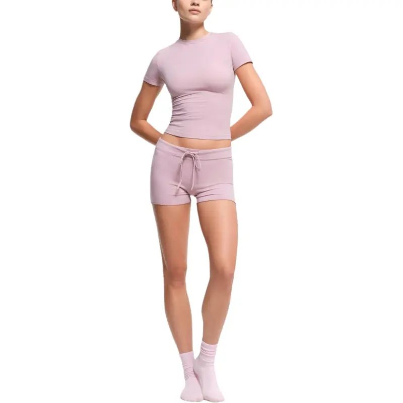 SKIMS FW24 COTTON JERSEY SHORT Boxer Shorts Women's DUSK/Nightfall Color-2